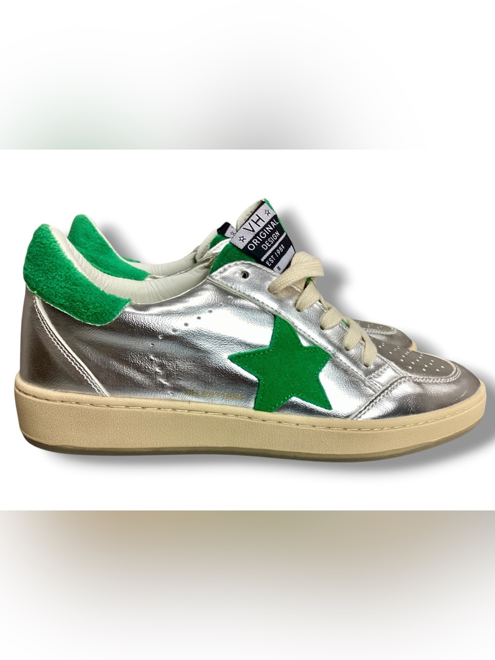 Vintage Havana Kristen Silver Green Sneakers Star Tie